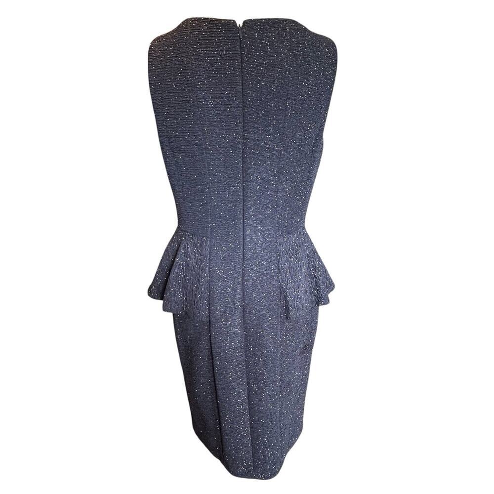 Eliza J. Women’s Sleeveless Sheath Black Dress Silver Glitter Embellished Sz. 8 - Picture 6 of 16